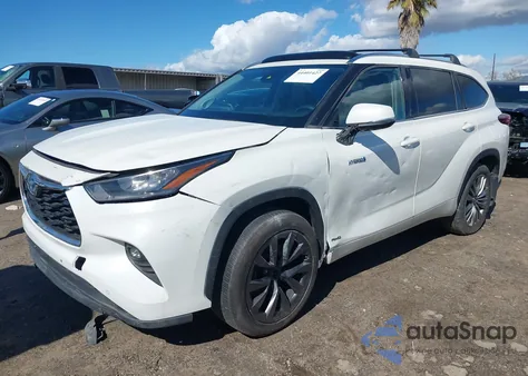2021 Toyota Highlander Hybrid Platinum z USA, uszkodzony, nr VIN 5TDEBRCH1MS050401
